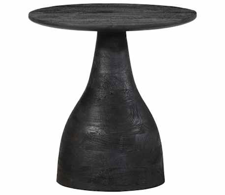 vidaXL Pomoćni stol crni Ø40x40 cm Puno drvo Mango