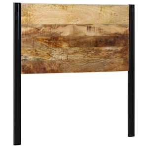 Naglavna deska 100 cm iz masivnega lesa Mango in železa