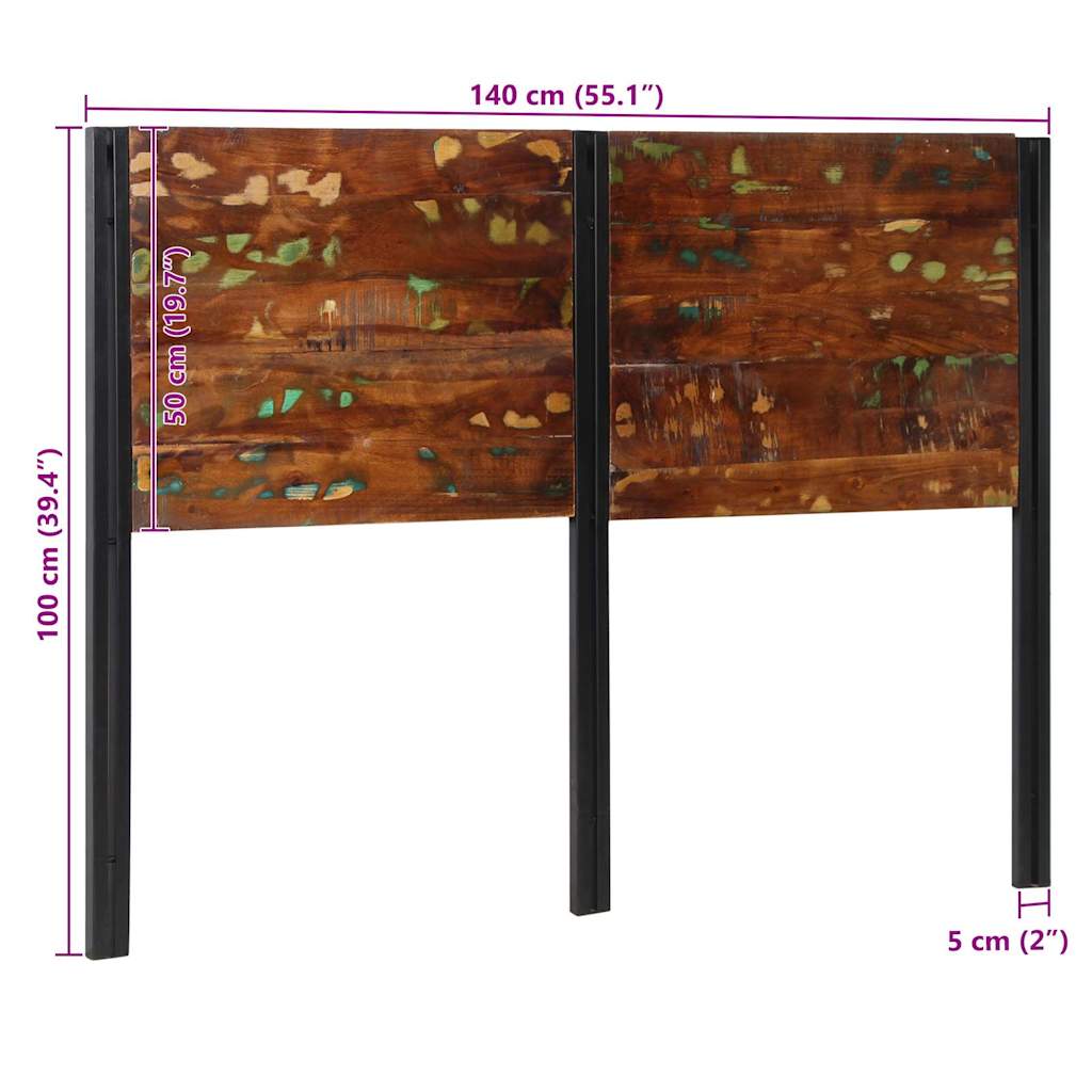 galvgalis, 140 cm, pārstrādāts masīvkoks un dzelzs