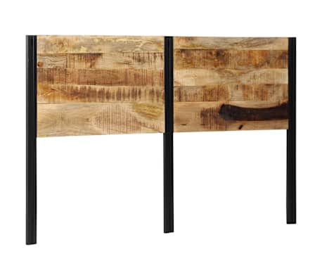 vidaXL T&ecirc;te de lit 160 cm bois massif manguier et fer