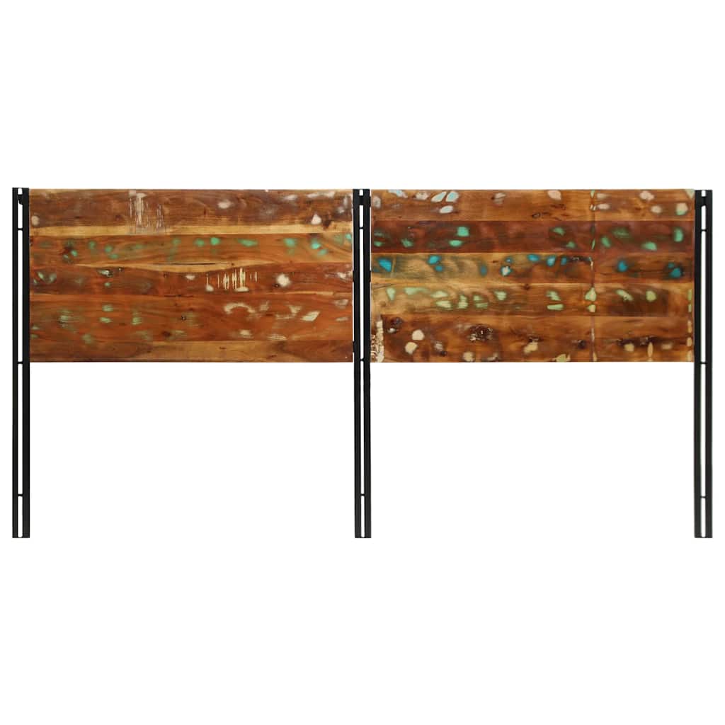 vidaXL Hoofdeinde 200 cm massief gerecycled en ijzer bruin, foto 2