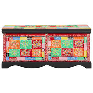 Konferenční stolek Multicolour 90x50x40 cm Masivní dřevo Mango - obrázek 2