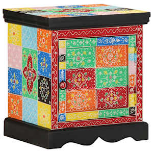 Noční skříňka Multicolour 40x35x45 cm Masivní dřevo Mango - obrázek 1