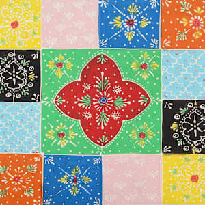 Noční skříňka 2 ks Multicolour 40x35x45 cm Masivní dřevo Mango - obrázek 11