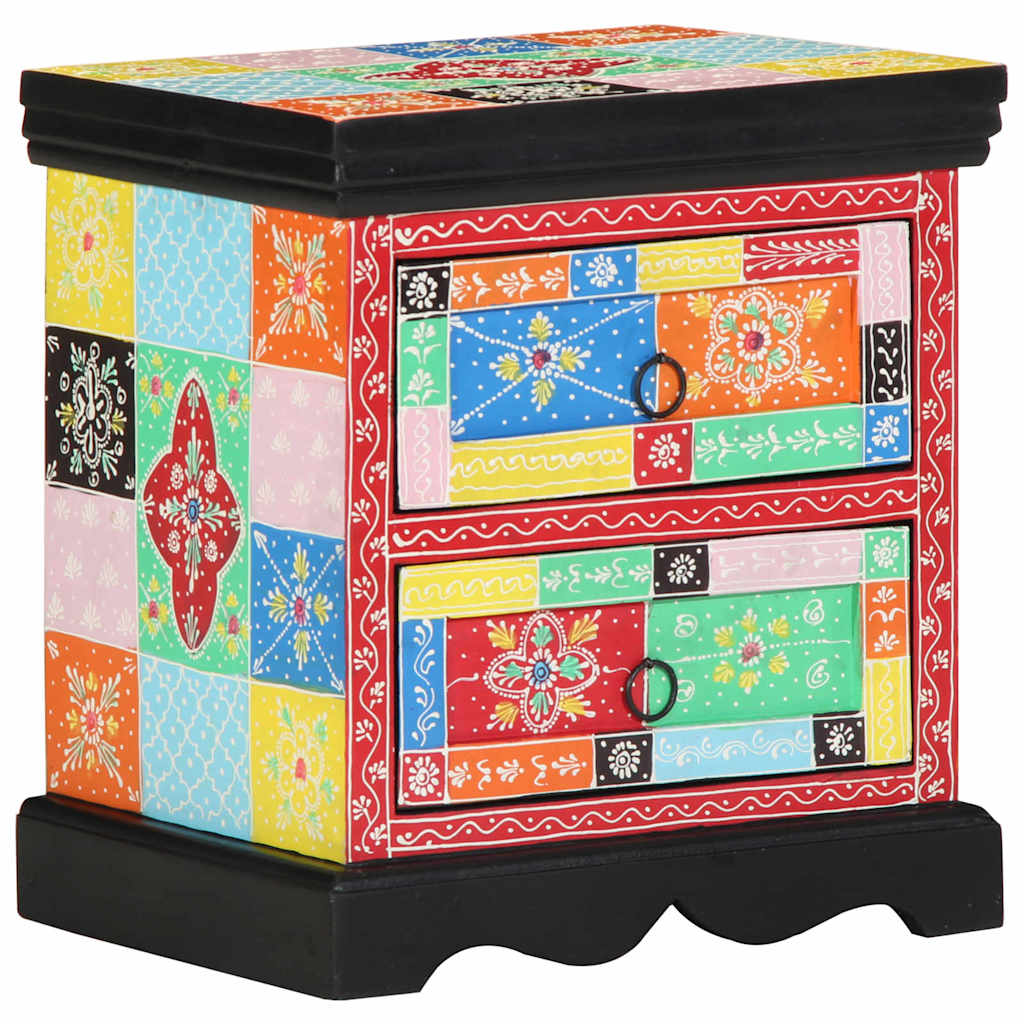 Нощно шкафче Многоцветен 40x35x45 см Изкуствено дърво