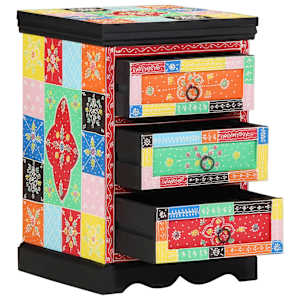 Predalna omara večbarvno 40 x 40 x 60 cm Masiven les manga