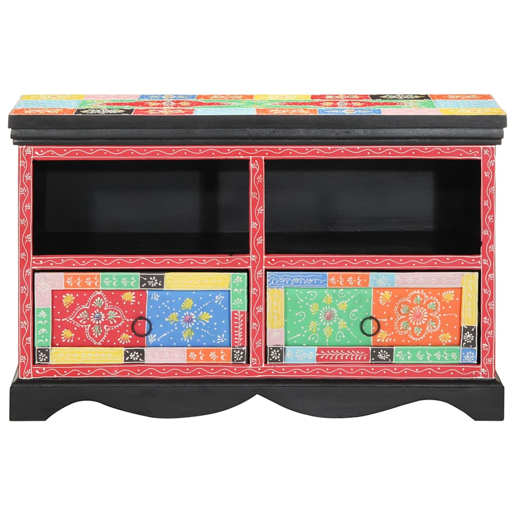 vidaXL TV Meubel Kleurig 80x35x50 cm Massief Mango Hout