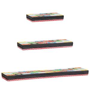 Nástěnné poličky Nástěnný 3 pcs Vícebarevný 100 x 20 x 6 cm - obrázek 8