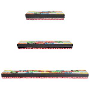 Nástěnné poličky Nástěnný 3 pcs Vícebarevný 100 x 20 x 6 cm - obrázek 4