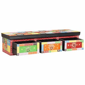 vidaXL Telerikapp sahtliga Mitmev&auml;rviline 100 x 30 x 24 cm Mangopuit