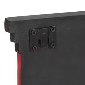 Věšák na kabáty Černá 80 x 25 x 2 cm Masivní mangové dřevo - obrázek 6
