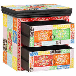 Nočna omarica s predalom večbarvno 40 x 30 x 40 cm