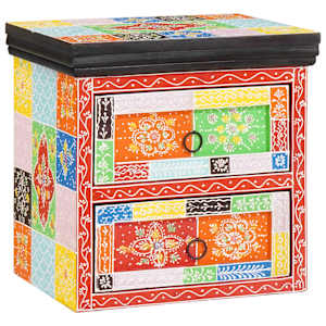 Nočna omarica s predalom 2 pcs večbarvno 40 x 30 x 40 cm