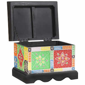 Shranjevalna škatla večbarvno 40 x 30 x 30 cm Trden mangov les