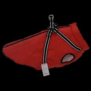 Bunda pro psa s postrojem nepromokavá reflexní červená L52 - obrázek 6