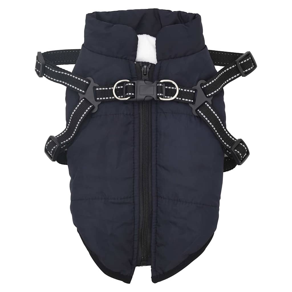 vidaXL Hondenjas met harnas waterdicht reflecterend marineblauw L28 afbeelding