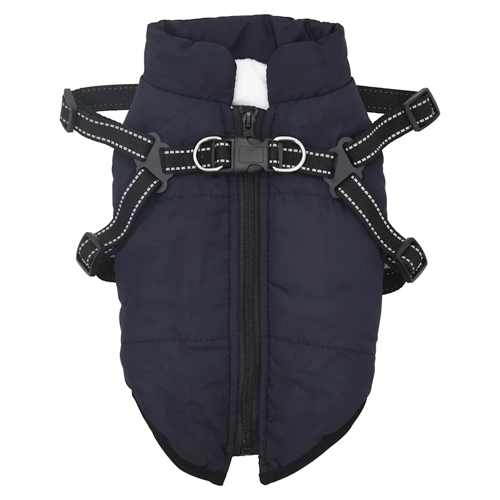 vidaXL Hondenjas met harnas waterdicht reflecterend marineblauw L32 afbeelding