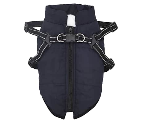 vidaXL Manteau pour chiens avec harnais imperm&eacute;able r&eacute;fl&eacute;chissant L40