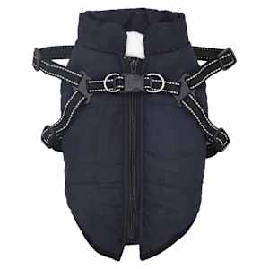 vidaXL Manteau pour chiens avec harnais imperm&eacute;able r&eacute;fl&eacute;chissant L40