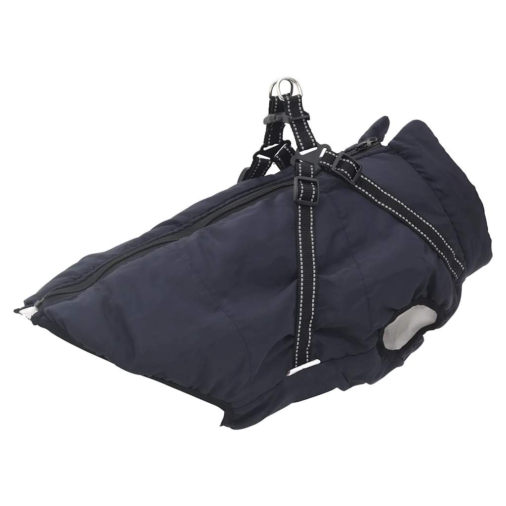 vidaXL Hundemantel mit Geschirr Wasserdicht Marineblau 3XL