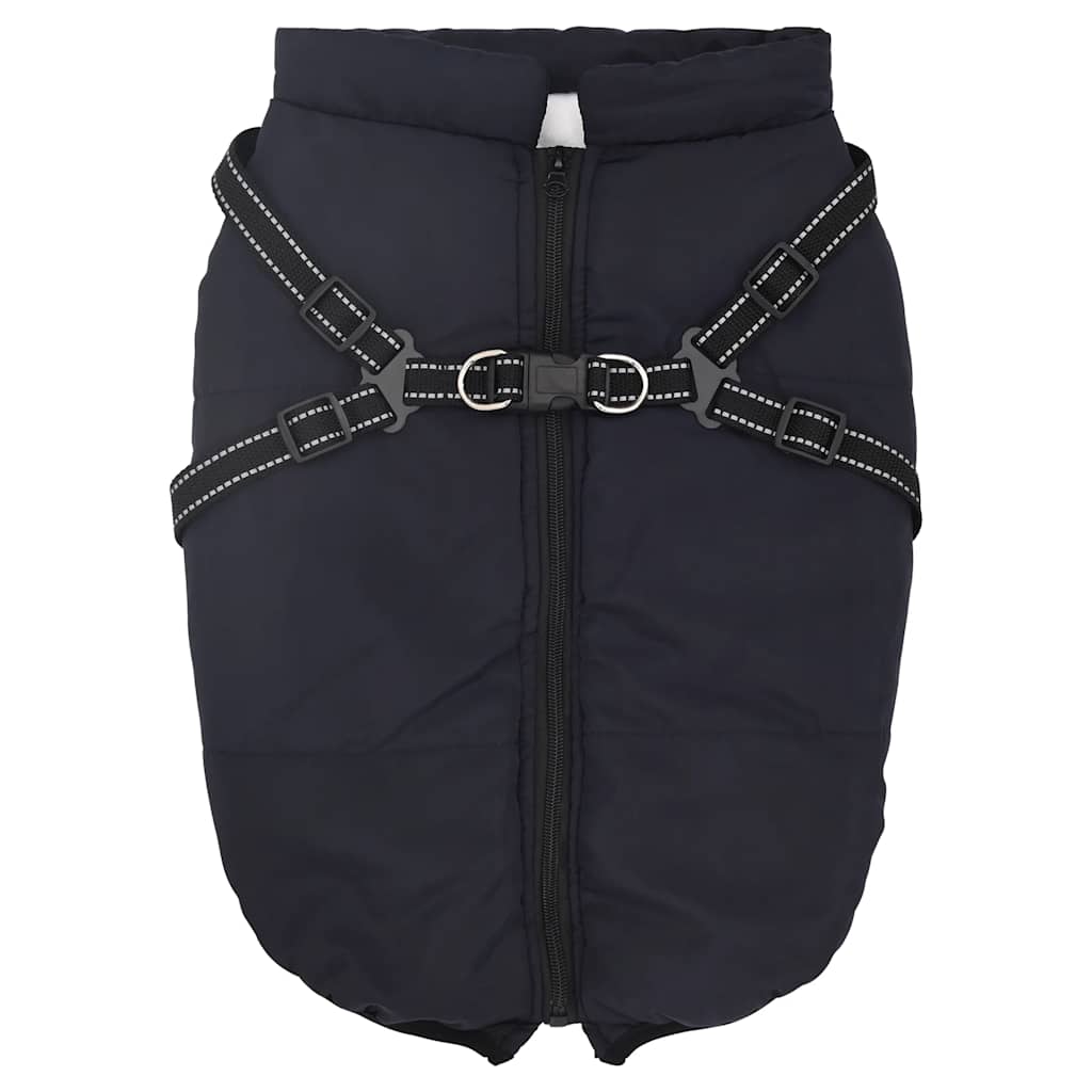 vidaXL Hondenjas met harnas waterdicht reflecterend marineblauw L52 afbeelding