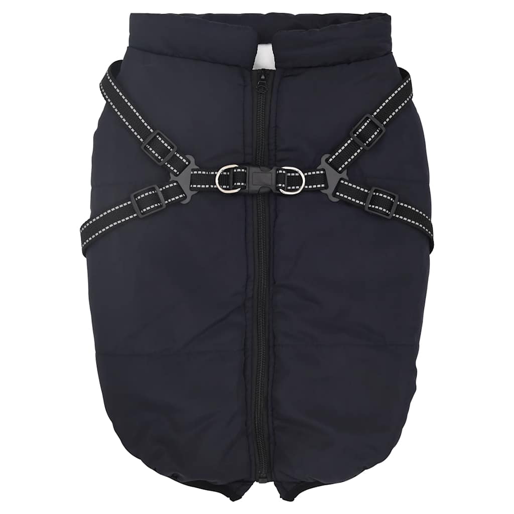 vidaXL Hondenjas met harnas waterdicht reflecterend marineblauw L68 afbeelding