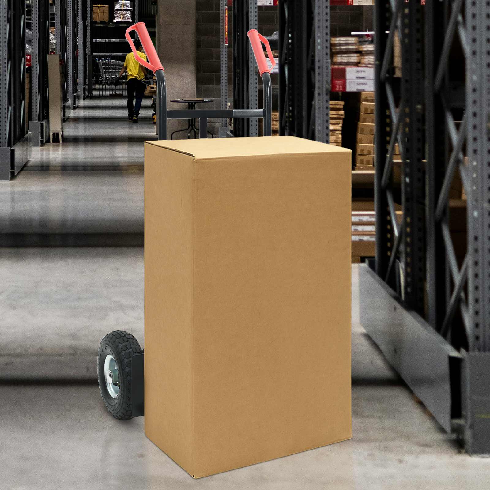 vidaXL Cărucior manual Negru și roșu 57 x 46 x 113 cm Oțel