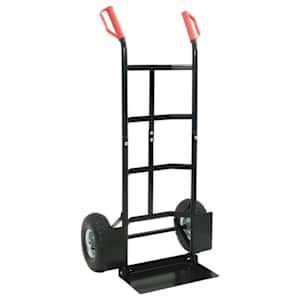 vidaXL Laienev k&auml;ru Must ja punane 57 x 46 x 113 cm Teras