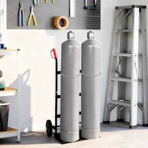 Ročni voziček Črna in rdeča 63 x 43,5 x 110 cm Jeklo