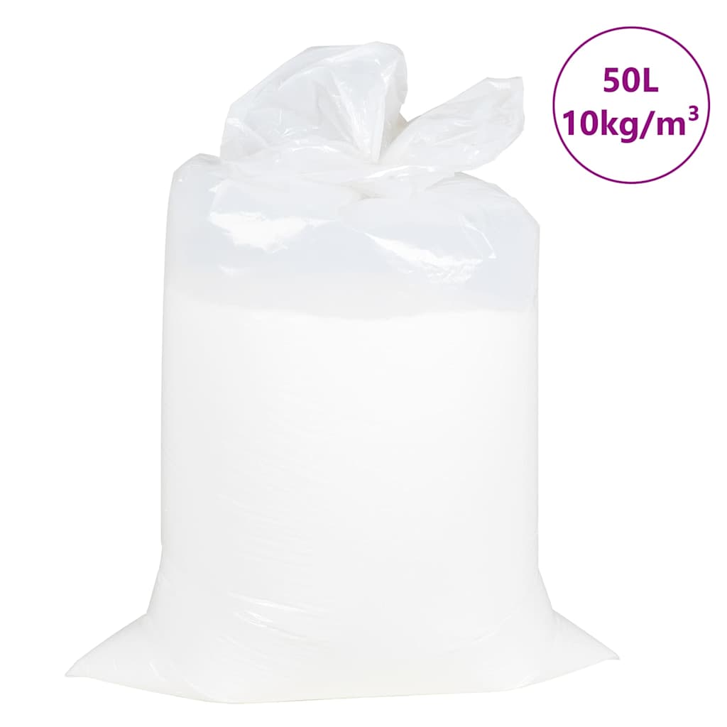 vidaXL Umplere cu sacul de fasole, EPS 50 L, alb, 10 kg/m³