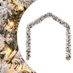 Božična girlanda z LED lučmi Zelena 10 m PVC