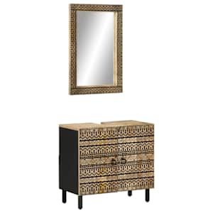 Kopalniška garnitura 2-delna trden mangov les