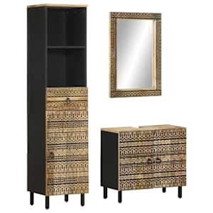 Kopalniška garnitura 3-delna trden mangov les