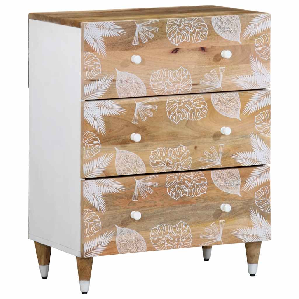 vidaXL 2 db tömör mangófa tálalószekrény 60 x 33,5 x 75 cm
