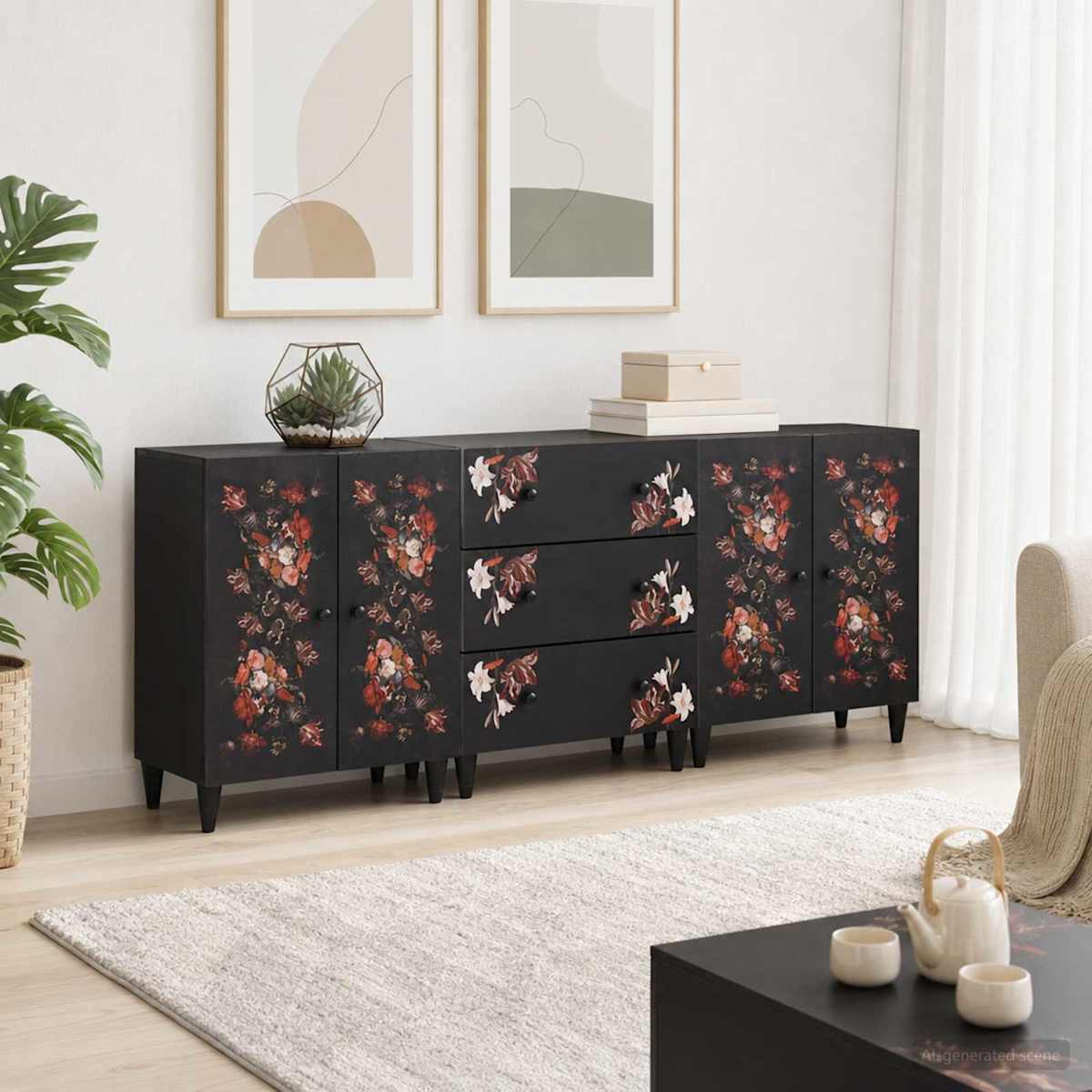 Opbevaringsskabe 3 stk. 180 x 33 x 75 cm Massivt mangotræ