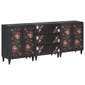 vidaXL Ladustamiskapid 3 tk 180 x 33 x 75 cm Tugev mango puu