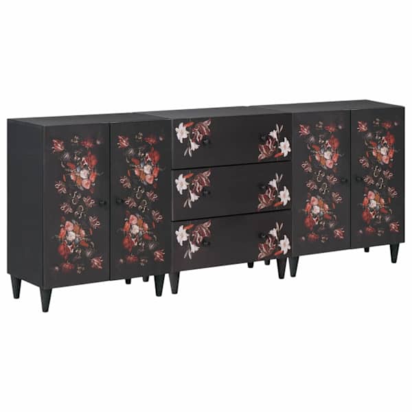 vidaXL Ladustamiskapid 3 tk 180 x 33 x 75 cm Tugev mango puu