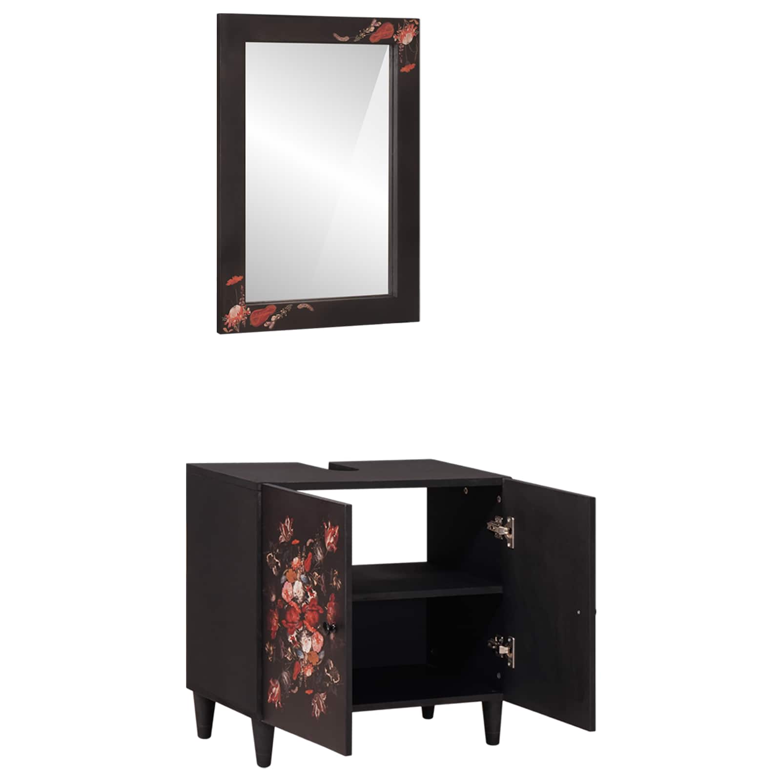 vidaXL Badkamerkastenset Wandgemonteerd 2 pcs Massief Mango Hout