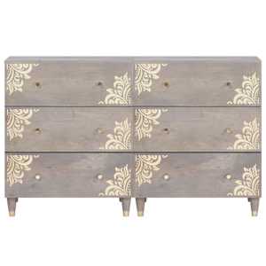 Servírovací skříň se zásuvkou 2 pcs Šedá 60 x 33 x 75 cm - obrázek 4