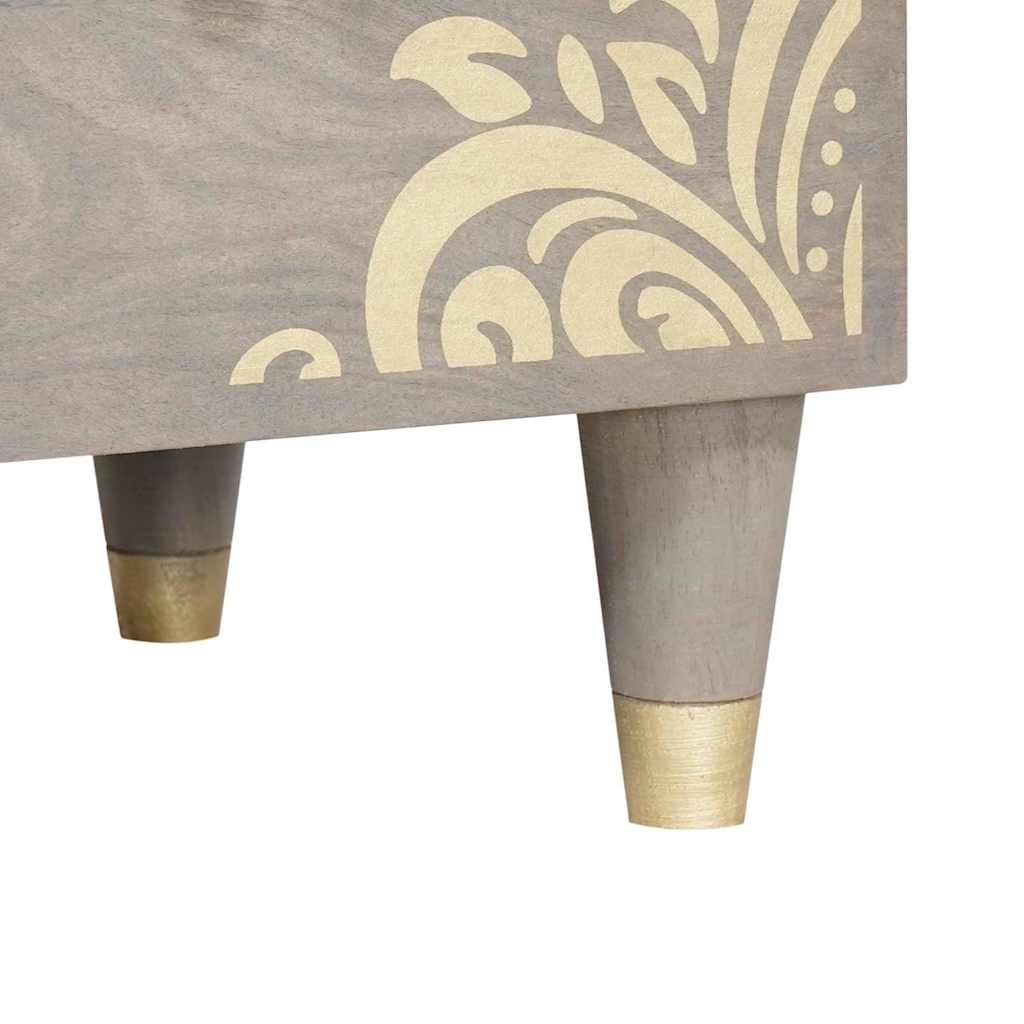 Badkamermeubelset met lade 5 pcs Grijs Massief Ruw Mango Hout image 13