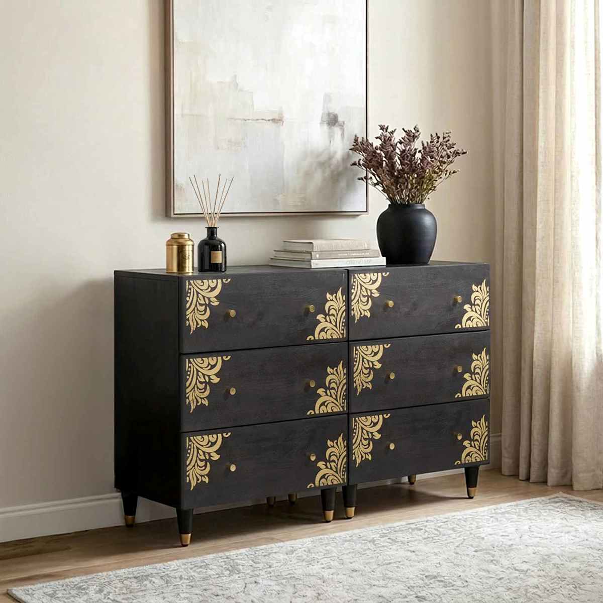 Sideboard 2 stk. 60 x 33 x 75 cm Massivt mangotræ