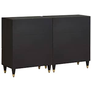 Servírovací skříň se zásuvkou 2 pcs Černá 60 x 33 x 75 cm - obrázek 7