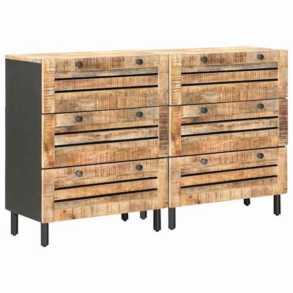 vidaXL Ladustamiskapid 2 tk 120 x 33 x 75 cm Tugev mango puu