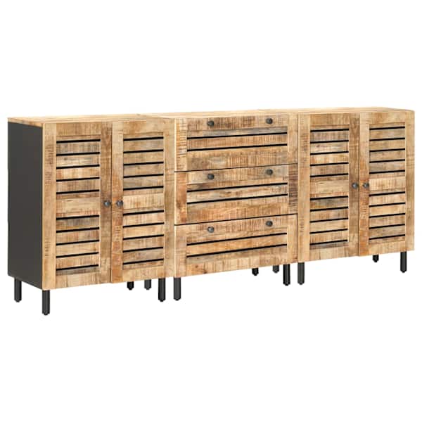 vidaXL Ladustamiskapid 3 tk 180 x 33 x 75 cm Tugev mango puu