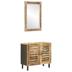 vidaXL Vannitoa kapikomplekt 2 tk Naturaalne 62 x 33 x 58 cm