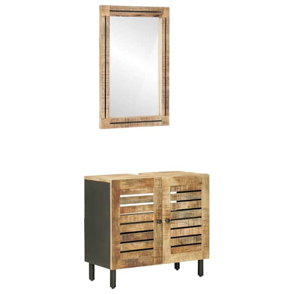 vidaXL Vannitoa kapikomplekt 2 tk Naturaalne 62 x 33 x 58 cm