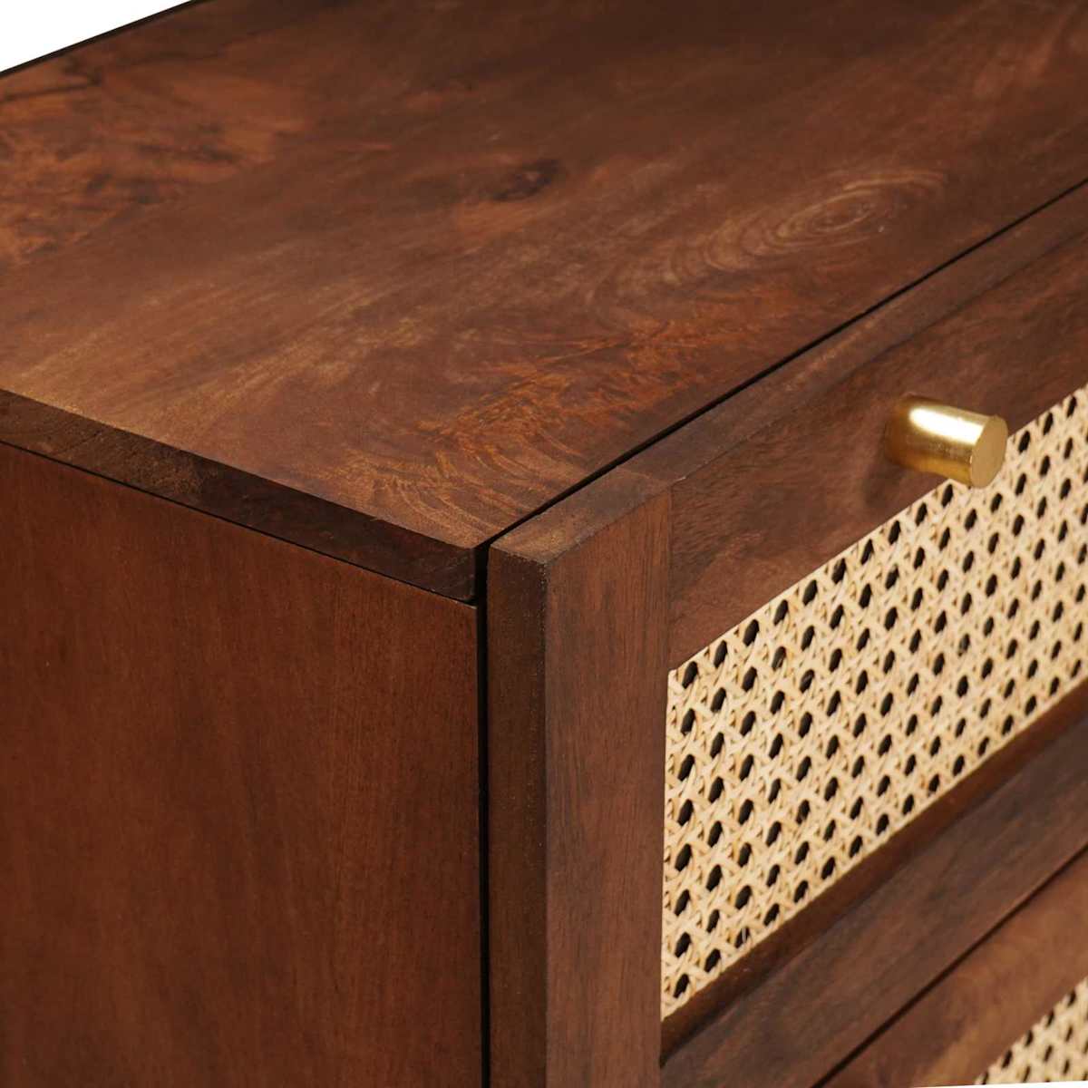 Sidetabel Sæt 2 stk. 60 x 33,5 x 75 cm Massivt mangotræ Brun - Billede 7