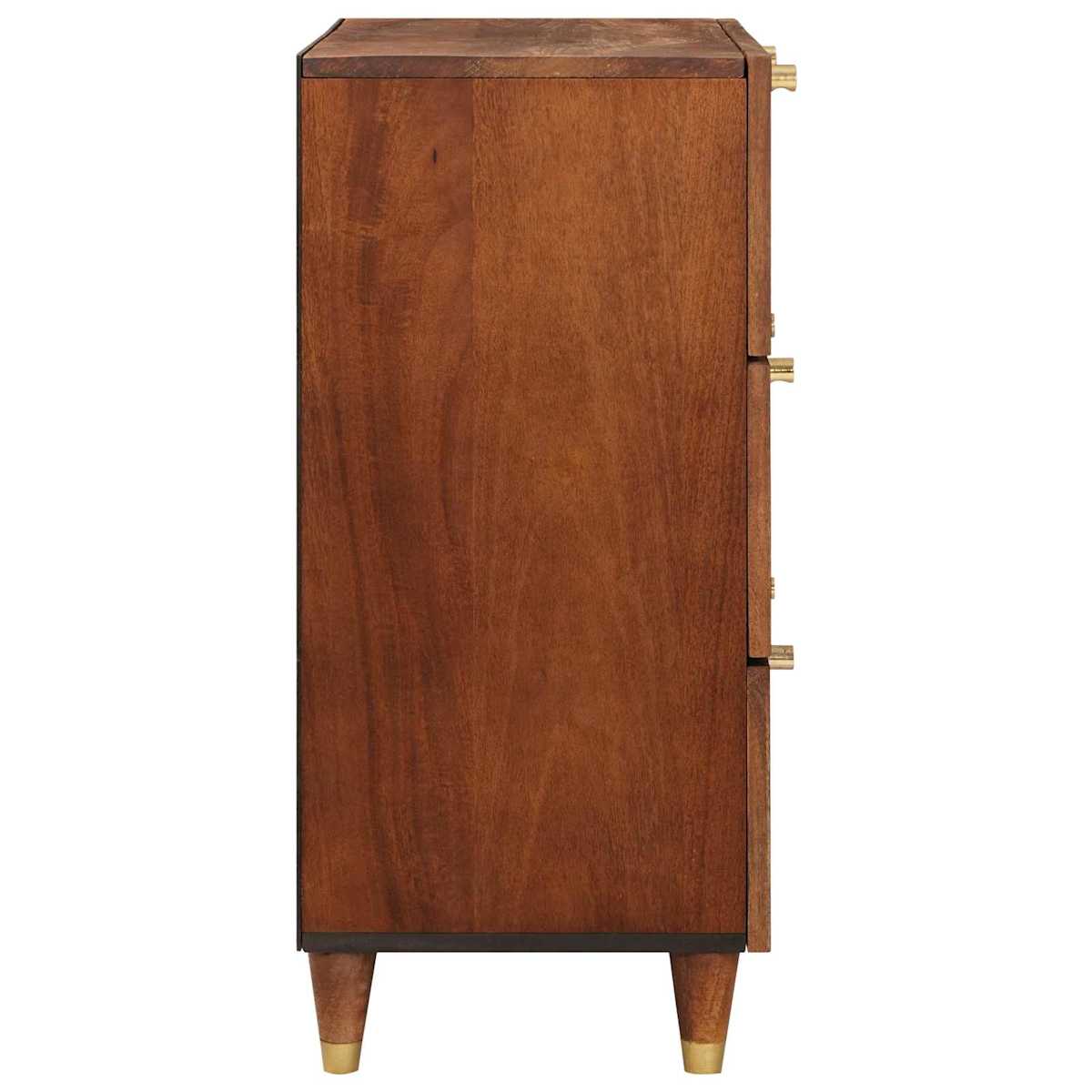 Sidetabel Sæt 2 stk. 60 x 33,5 x 75 cm Massivt mangotræ Brun - Billede 5
