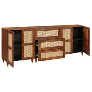 Sestava komody 3 pcs Hnědá 180 x 33 x 75 cm - obrázek 2