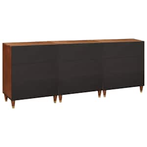 Sestava komody 3 pcs Hnědá 180 x 33 x 75 cm - obrázek 6